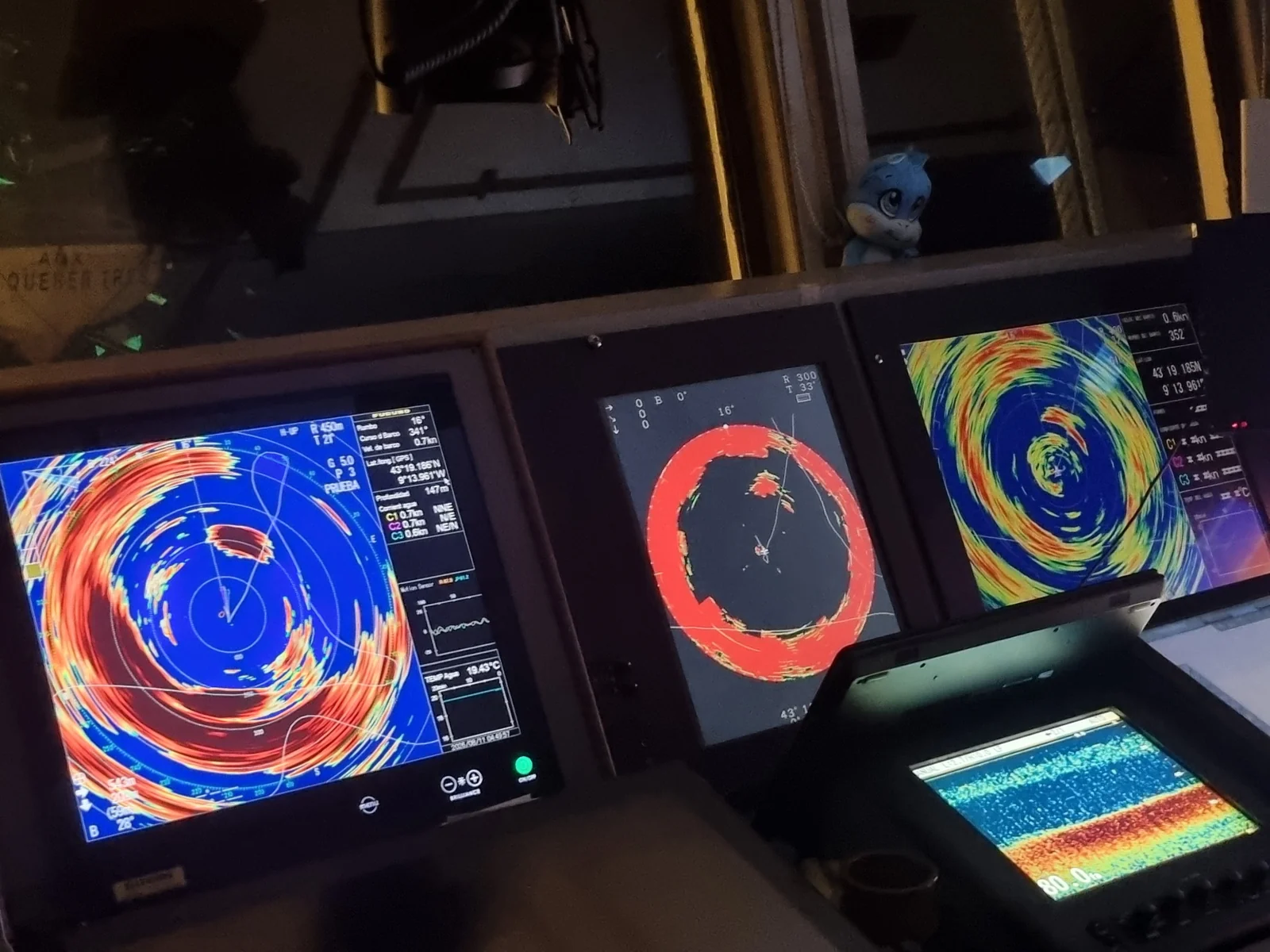 Pantalla de sonda y detección de pescado